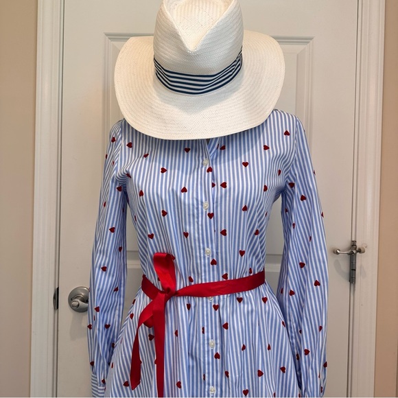 Intrend by Max Mara Poplin Heart Shirt Dress Size: Medium US4/6 Spring/Summer - Picture 13 of 15